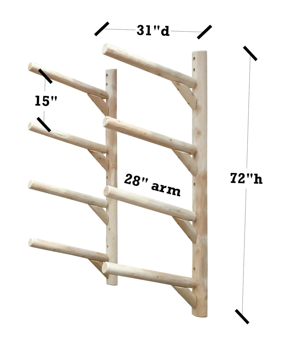 4 Level SUP or Kayak Wall Mountable Rack | 4 Watercraft