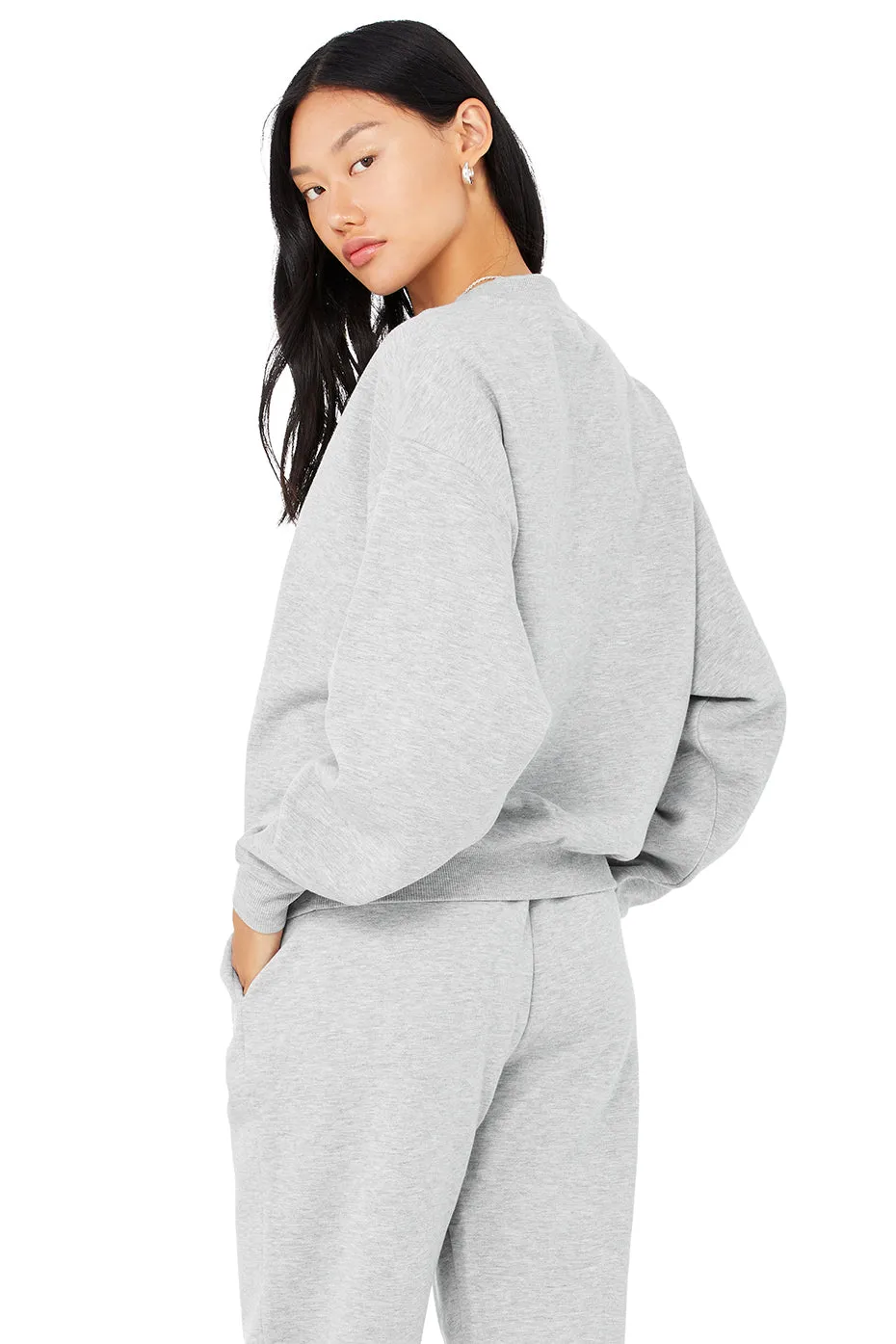 Accolade Crew Neck Pullover & Accolade Straight Leg Sweatpant Set - Athletic Heather Grey