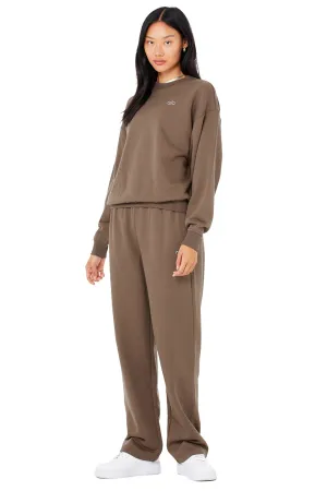 Accolade Crew Neck Pullover & Accolade Straight Leg Sweatpant Set - Hot Cocoa