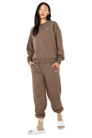 Accolade Crew Neck Pullover & Accolade Sweatpant Set - Hot Cocoa