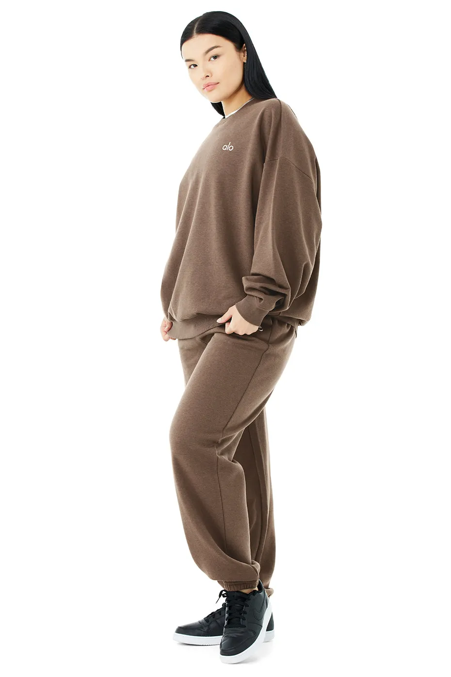 Accolade Crew Neck Pullover & Accolade Sweatpant Set - Hot Cocoa