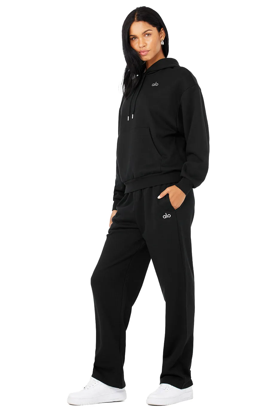 Accolade Hoodie & Accolade Straight Leg Sweatpant Set - Black