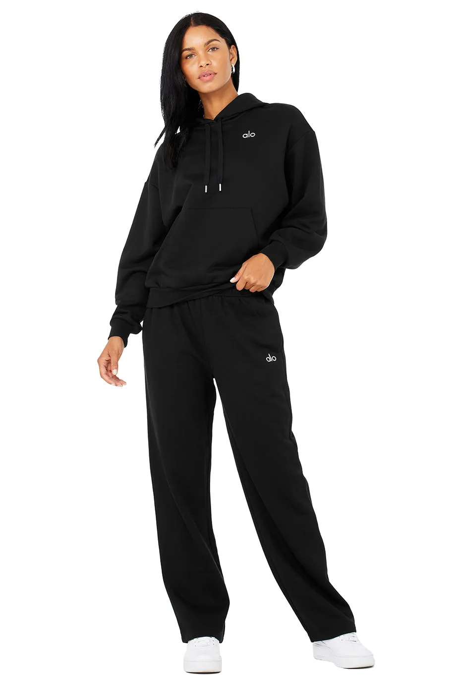 Accolade Hoodie & Accolade Straight Leg Sweatpant Set - Black