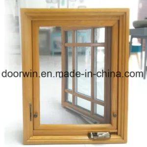 American Style Aluminum Clad Oak Wood Casement Windwow with Glass Panels Window and Foldable Crank Handle - China Grill Design Crank Window, American Crank Window