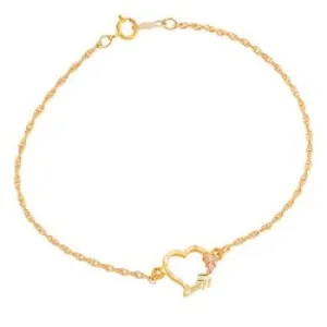 Black Hills Gold Heart Bracelet