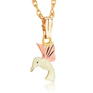 Black Hills Gold Hummingbird Necklace