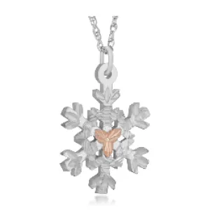 Black Hills Gold Sterling Silver SnowFlake Necklace