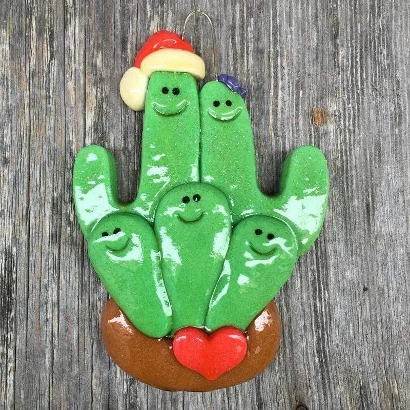 Cactus Family Christmas Ornament