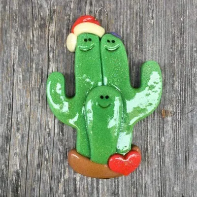 Cactus Family Christmas Ornament