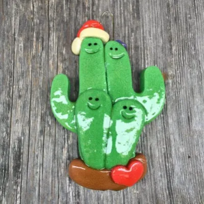 Cactus Family Christmas Ornament