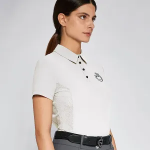 Cavalleria Toscana Perforated Insert Polo Shirt - Off White