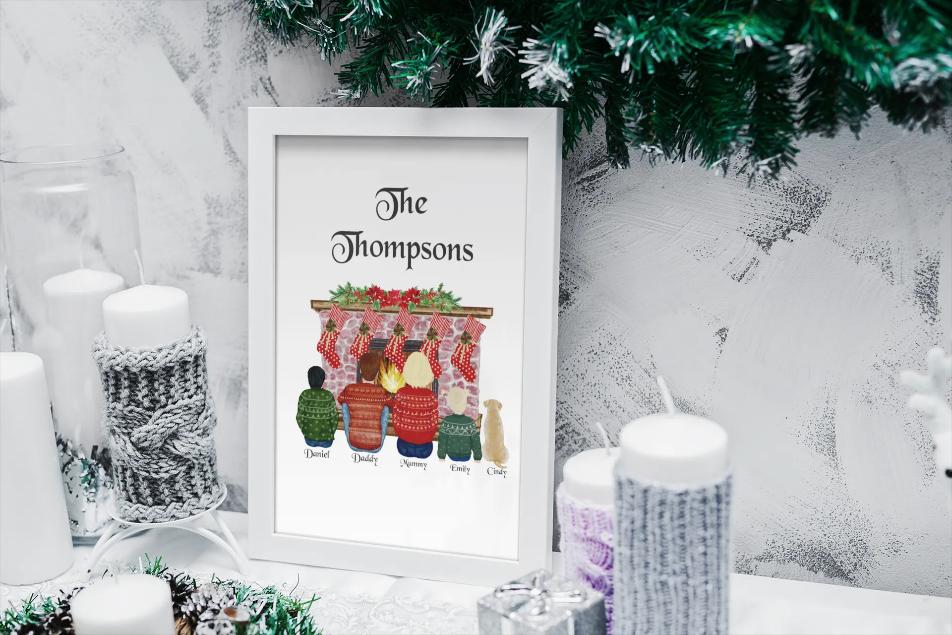 Christmas Family Personalised Portrait