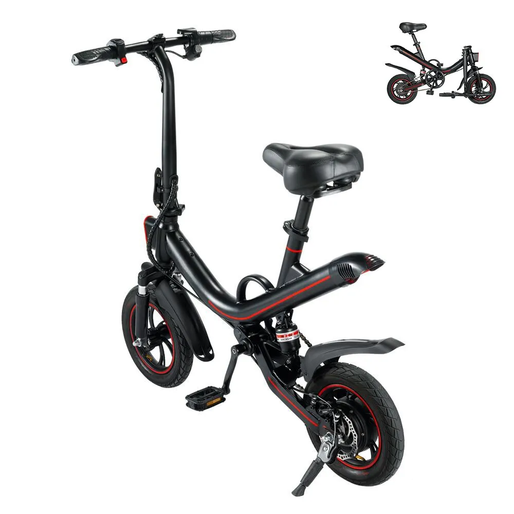 Electric Folding City Bike - 350W 12 Inch 36V 7.5Ah 40KM Range