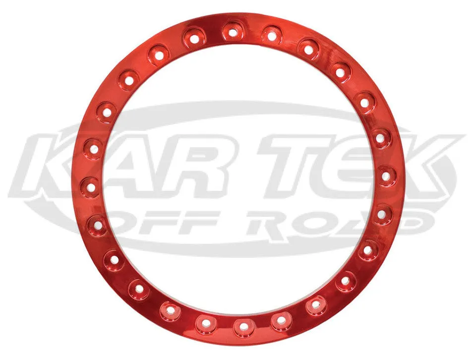 EMPI Race-Trim Beadlock Wheels Replacement 15" Diameter 24 Bolt Red Aluminum Beadlock Rings