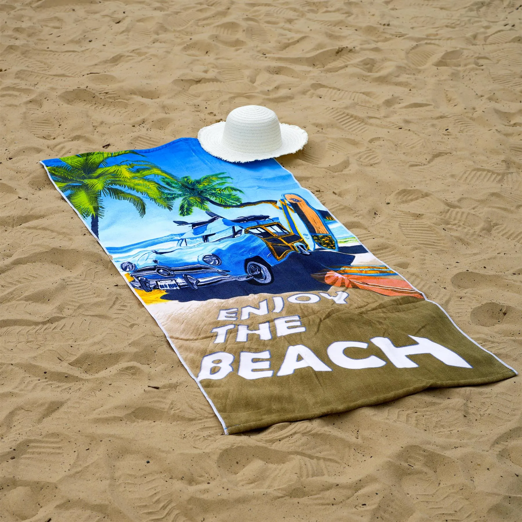 Enjoy The Beach Design Large Towel