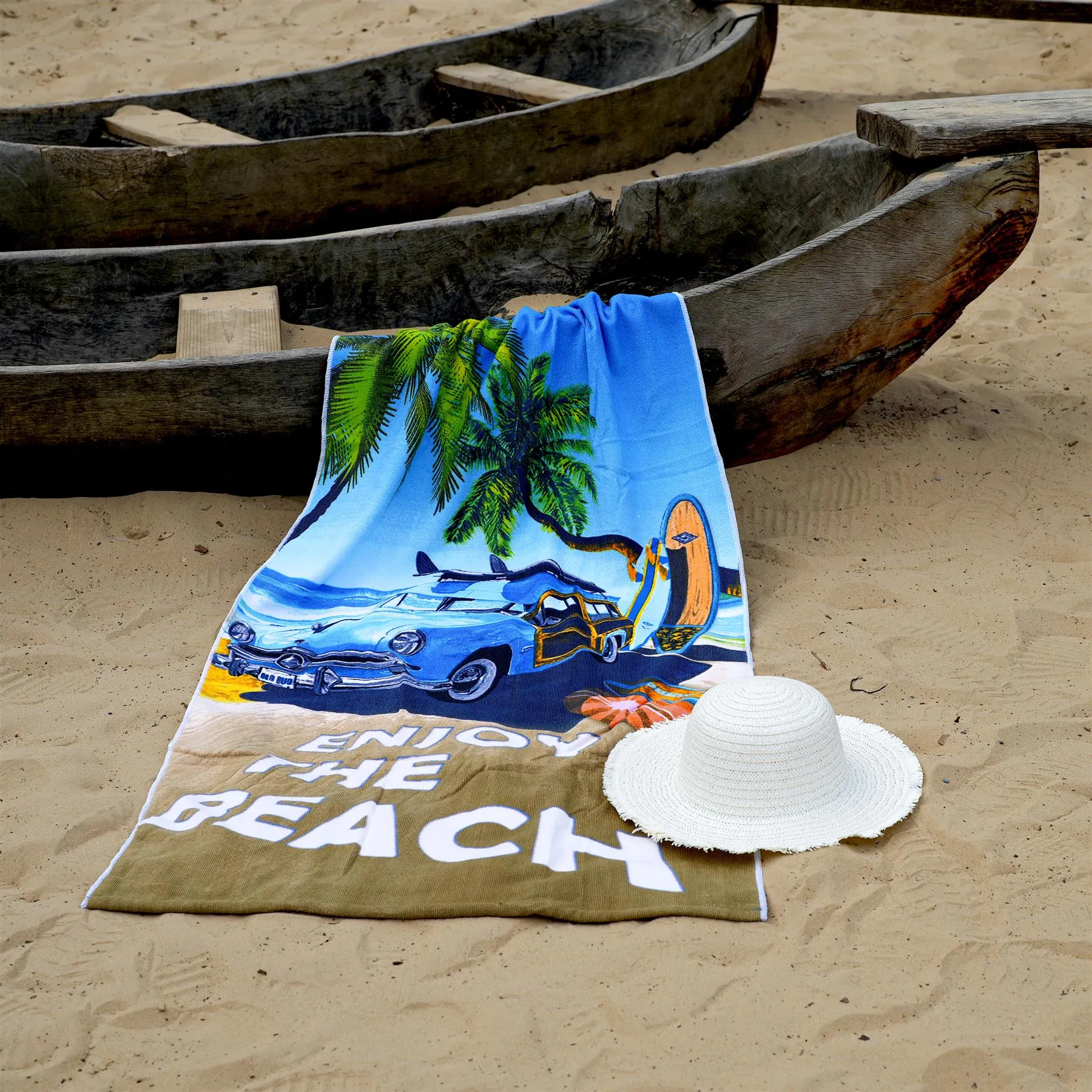 Enjoy The Beach Design Large Towel