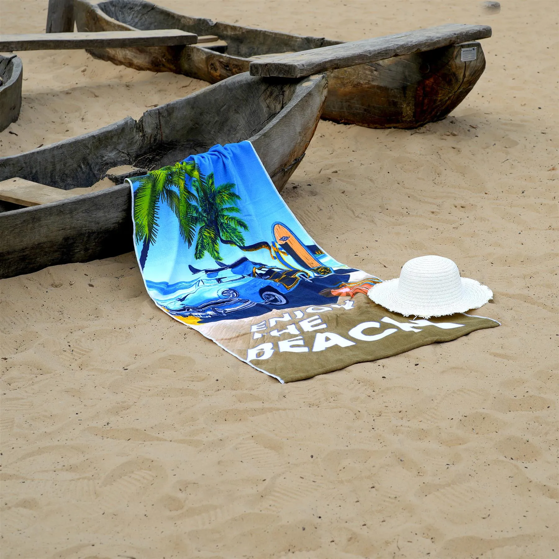 Enjoy The Beach Design Large Towel