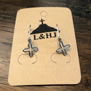 Floating Cross Stainless Steel Earrings