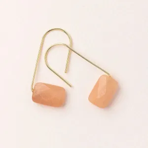 Floating Earring Sunstone/Gold