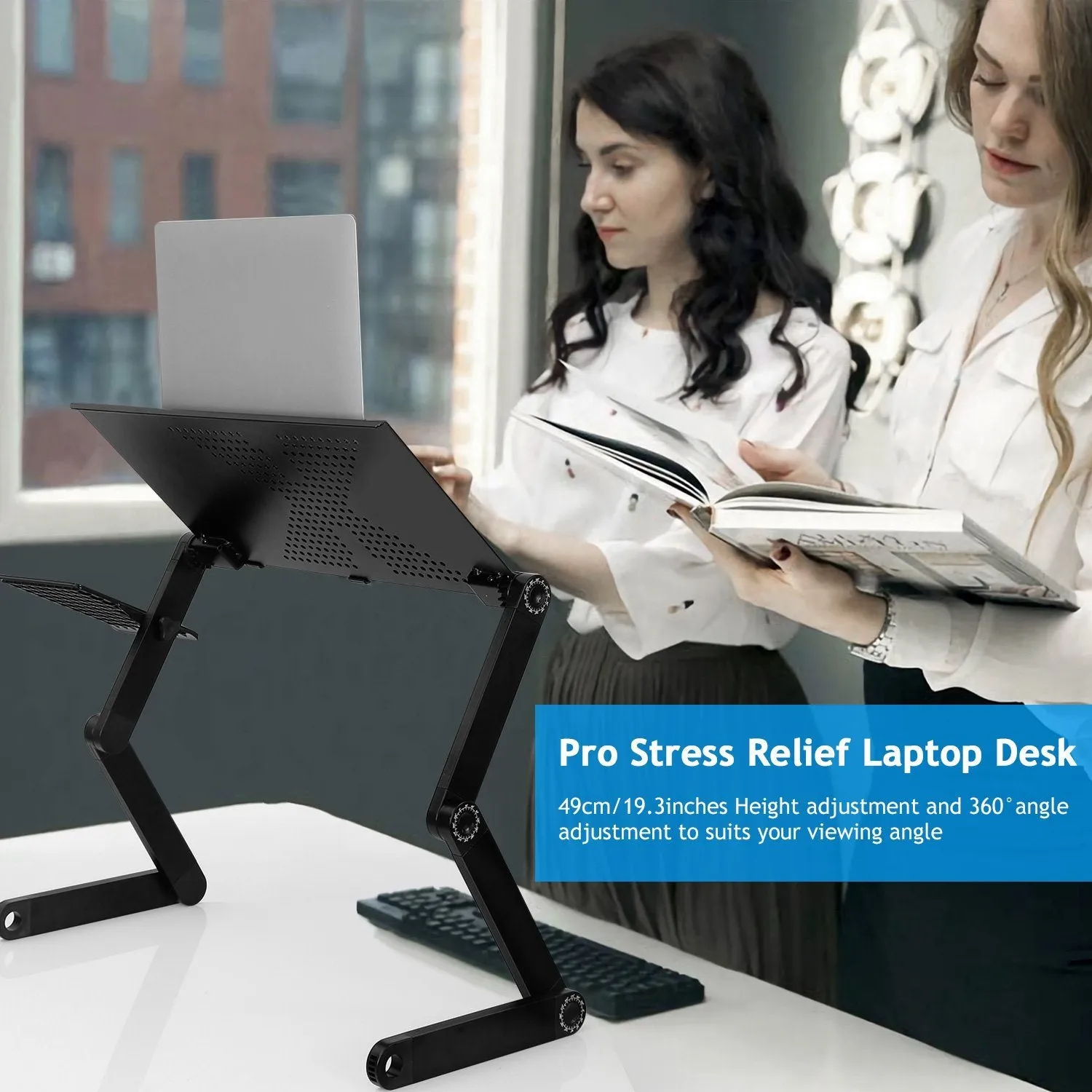 Foldable Laptop Table Bed Notebook Desk with Mouse Board