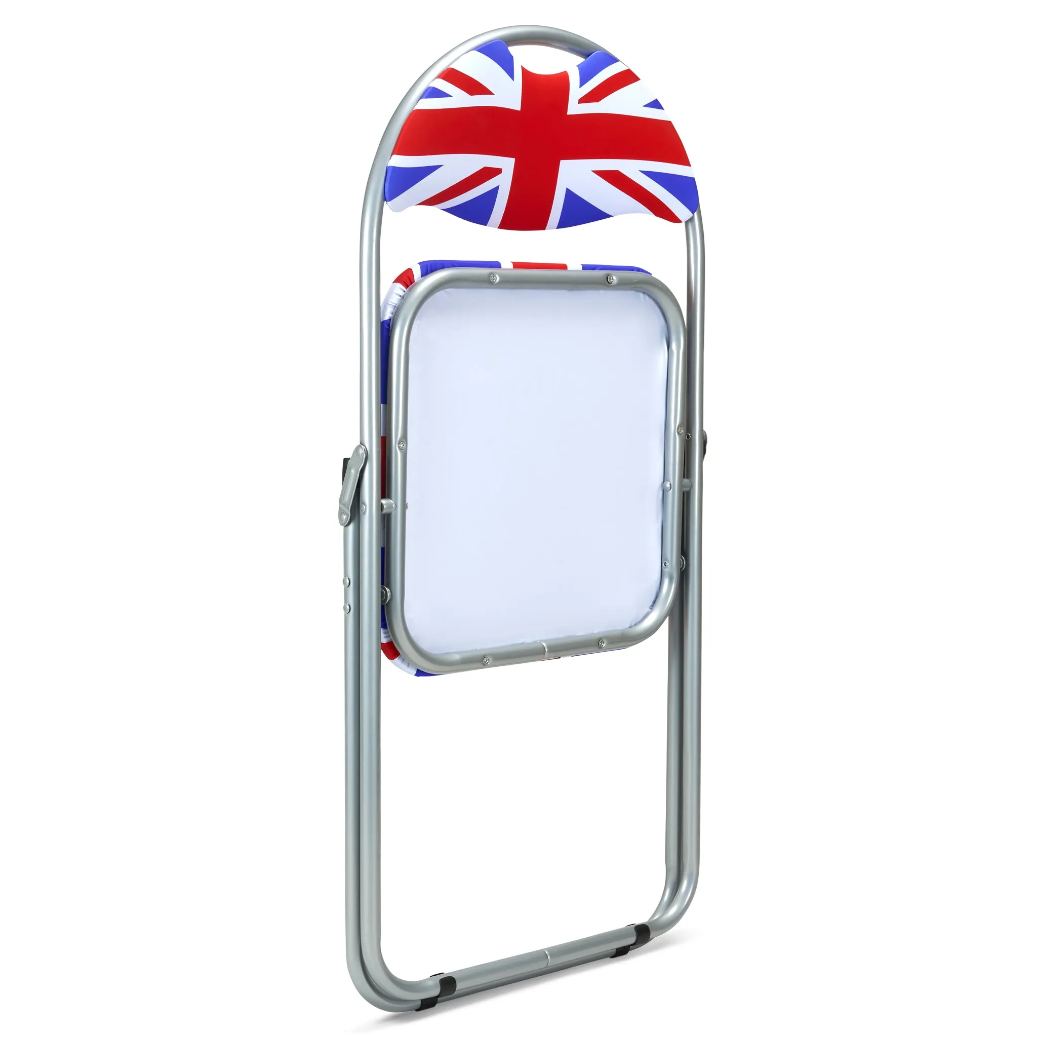 Folding Padded Office Dining Desk Chair - Union Jack