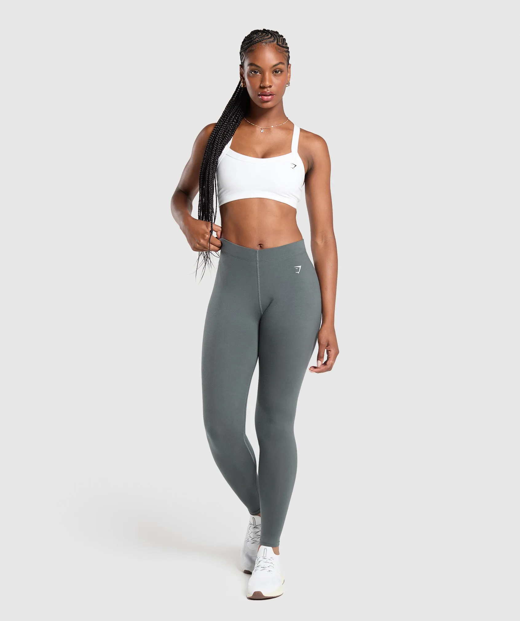 Gymshark Cotton Leggings - Strong Grey