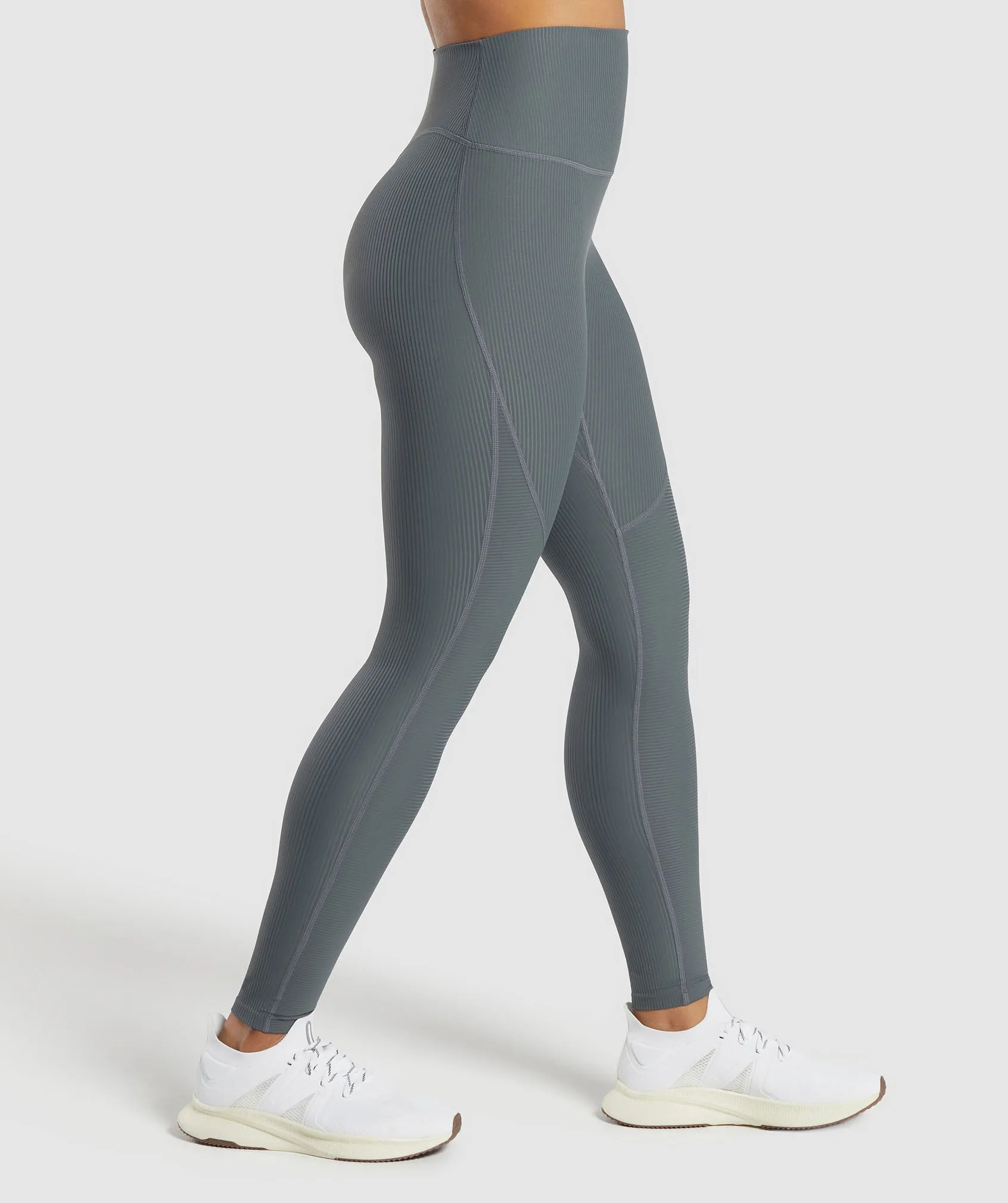 Gymshark Ribbed Leggings - Strong Grey