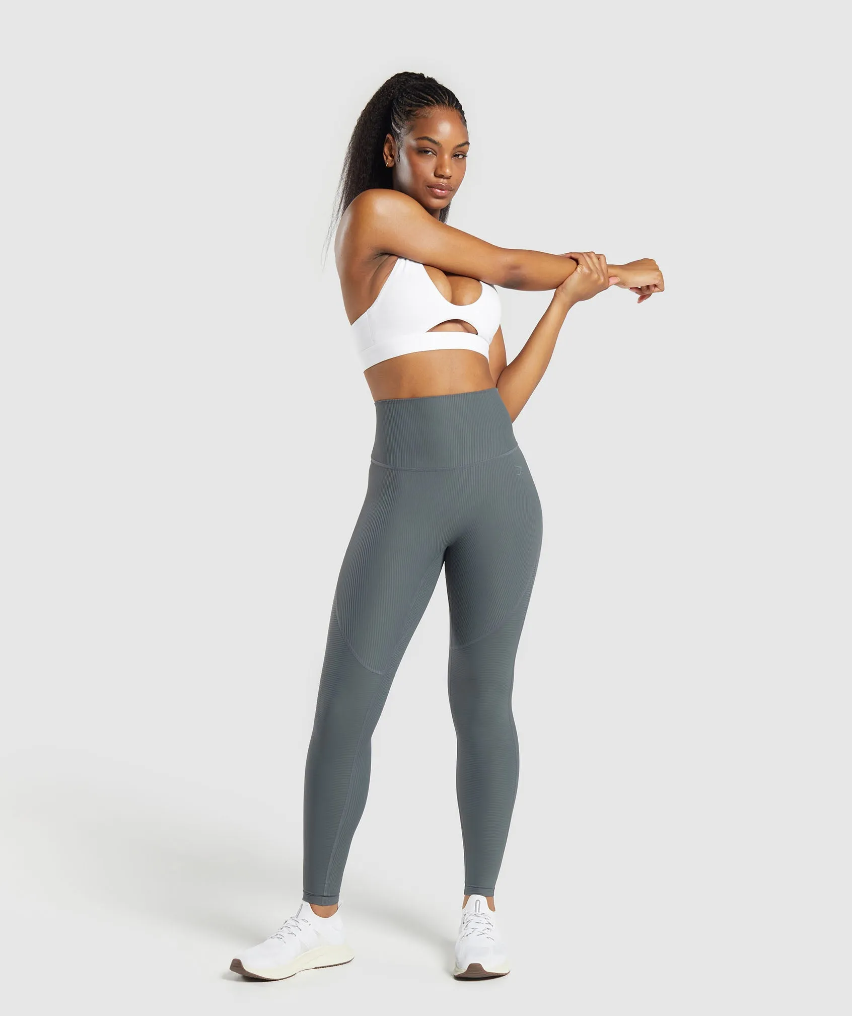 Gymshark Ribbed Leggings - Strong Grey