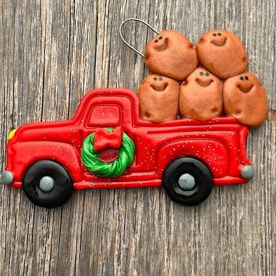 Holiday Truckload of Potatoes Christmas Ornament