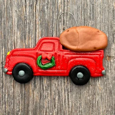 Holiday Truckload of Potatoes Christmas Ornament