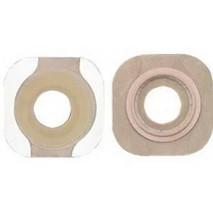 Hollister New Image Flextend 1-3/8" Pre-Cut Flat Skin Barrier, 2-1/4" Flange, Tape Border, Red