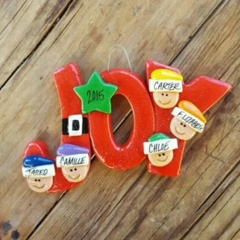 JOY Family Christmas Ornament