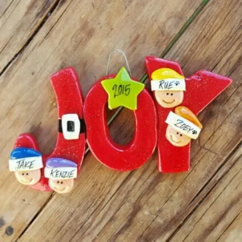 JOY Family Christmas Ornament