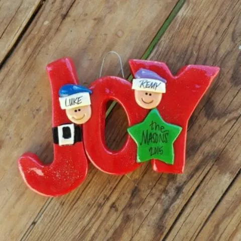 JOY Family Christmas Ornament