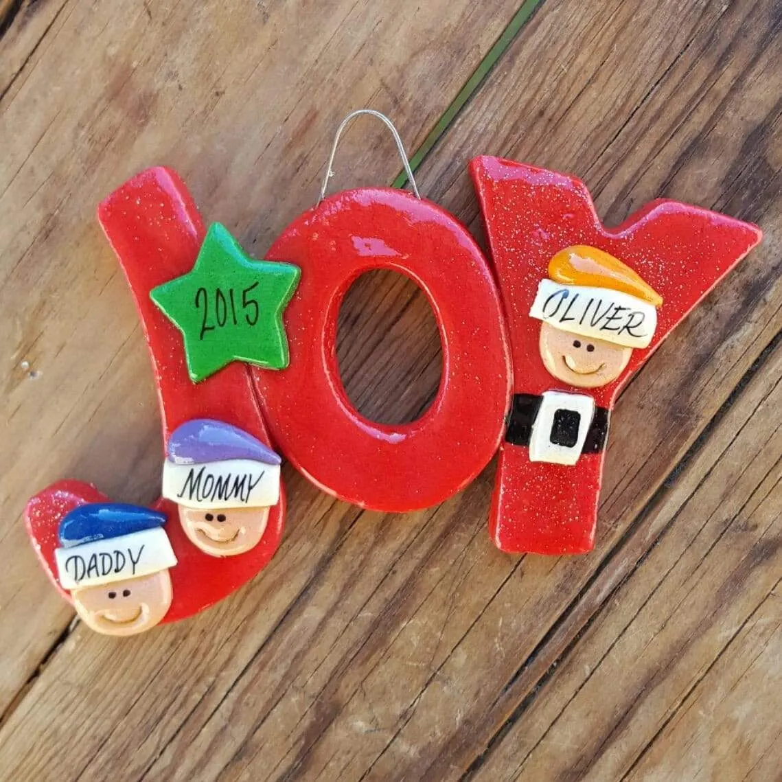 JOY Family Christmas Ornament