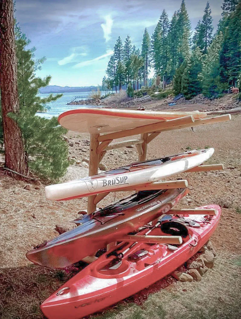 Kayak, SUP and Canoe Log Rack | Fits 2 or 3 Boats