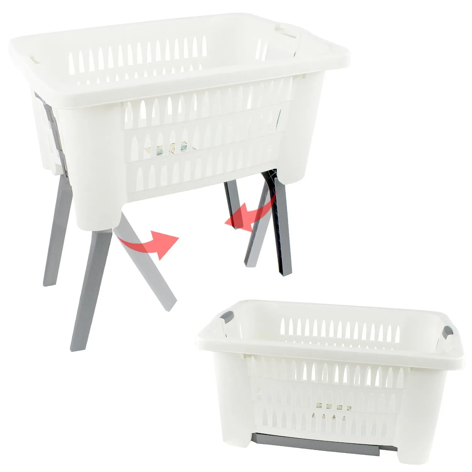 Laundry Basket with Foldable Legs