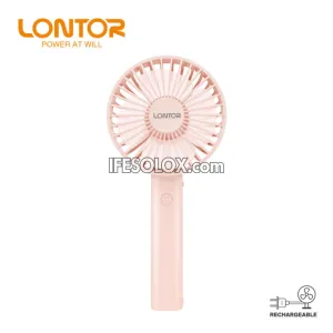 LONTOR 4" Rechargeable Portable Folding Fan with 3-Blades (CTL-CF089-4) - Brand New