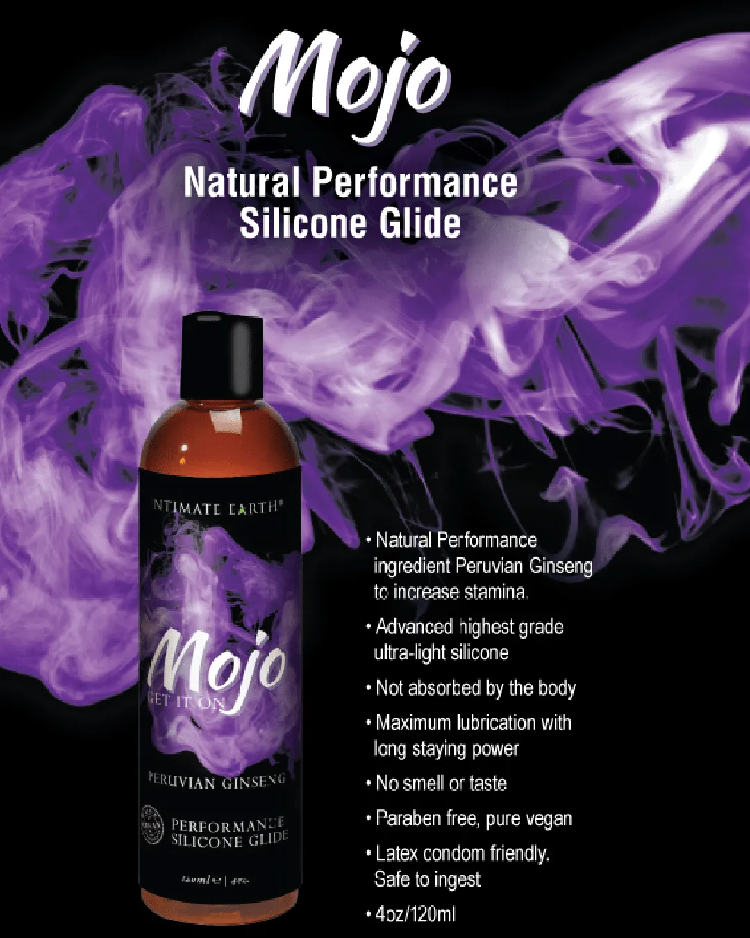 Mojo Silicone Lubricant with Peruvian Ginseng 4 oz