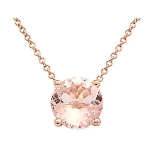 Morganite Solitaire Pendant