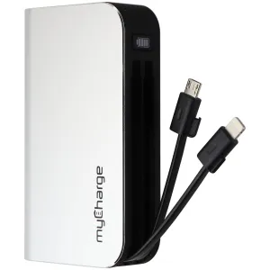 myCharge HubPlus 6,700mAh Portable Charger with 8-Pin and Micro-USB - Silver