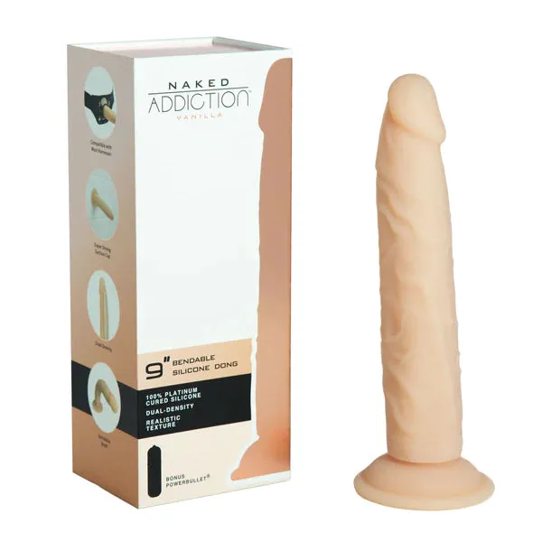 Naked Addiction 9” Silicone Dual Density Bendable