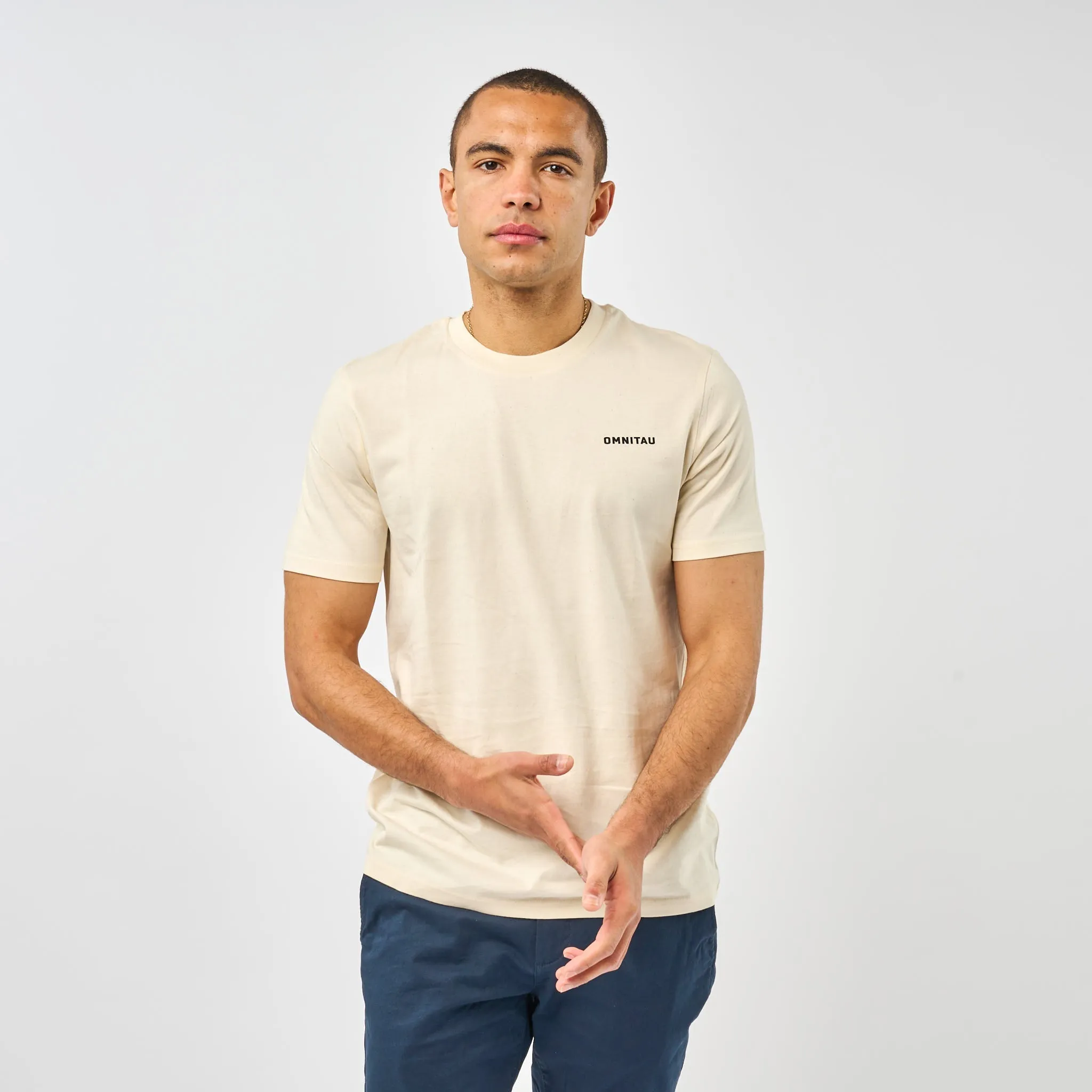 Omnitau Men's Muir Organic Cotton T-Shirt - Cream