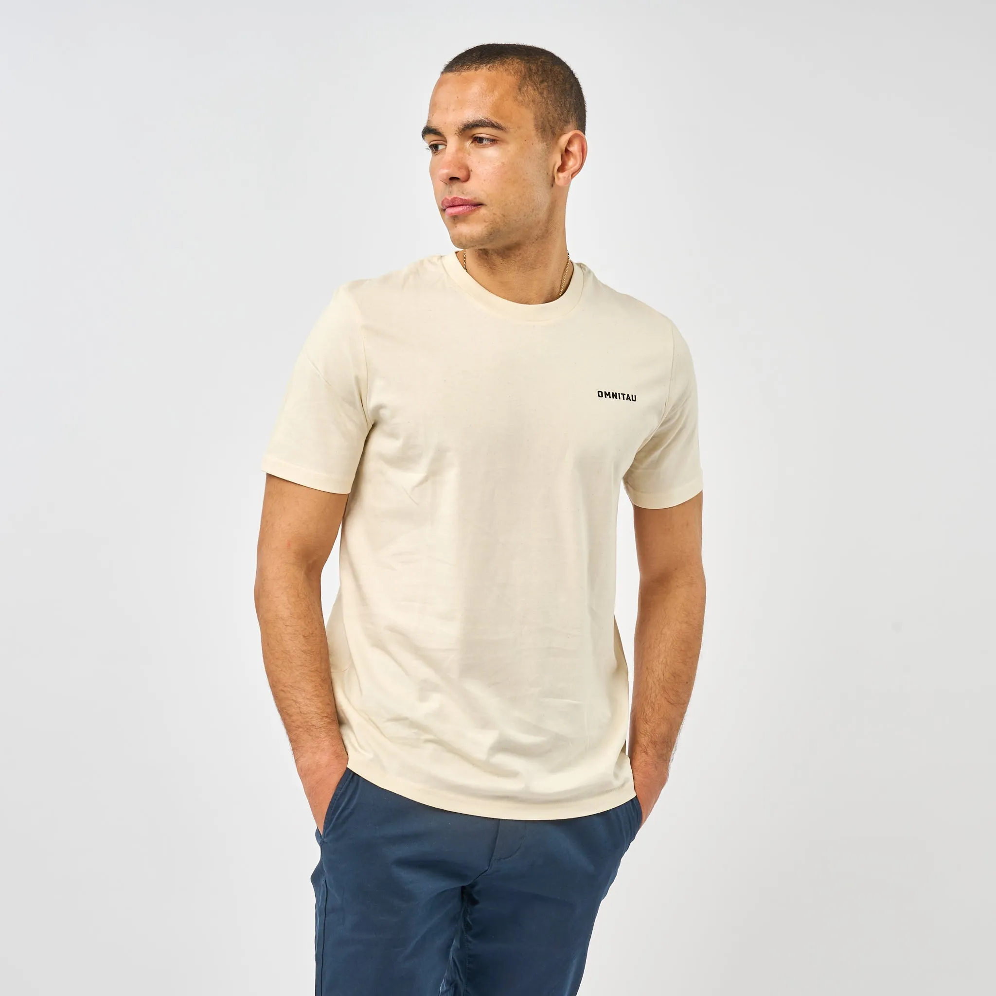 Omnitau Men's Muir Organic Cotton T-Shirt - Cream