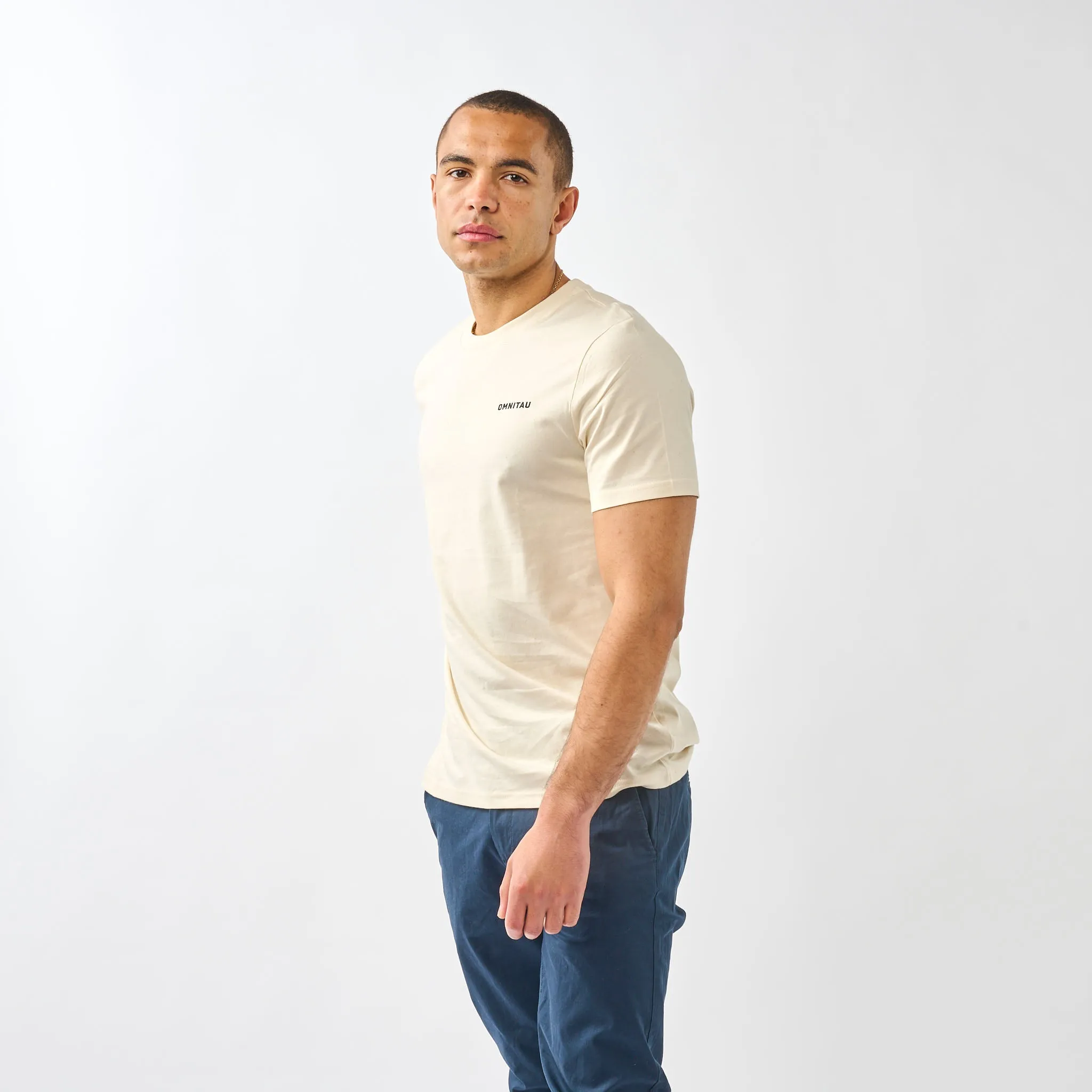 Omnitau Men's Muir Organic Cotton T-Shirt - Cream