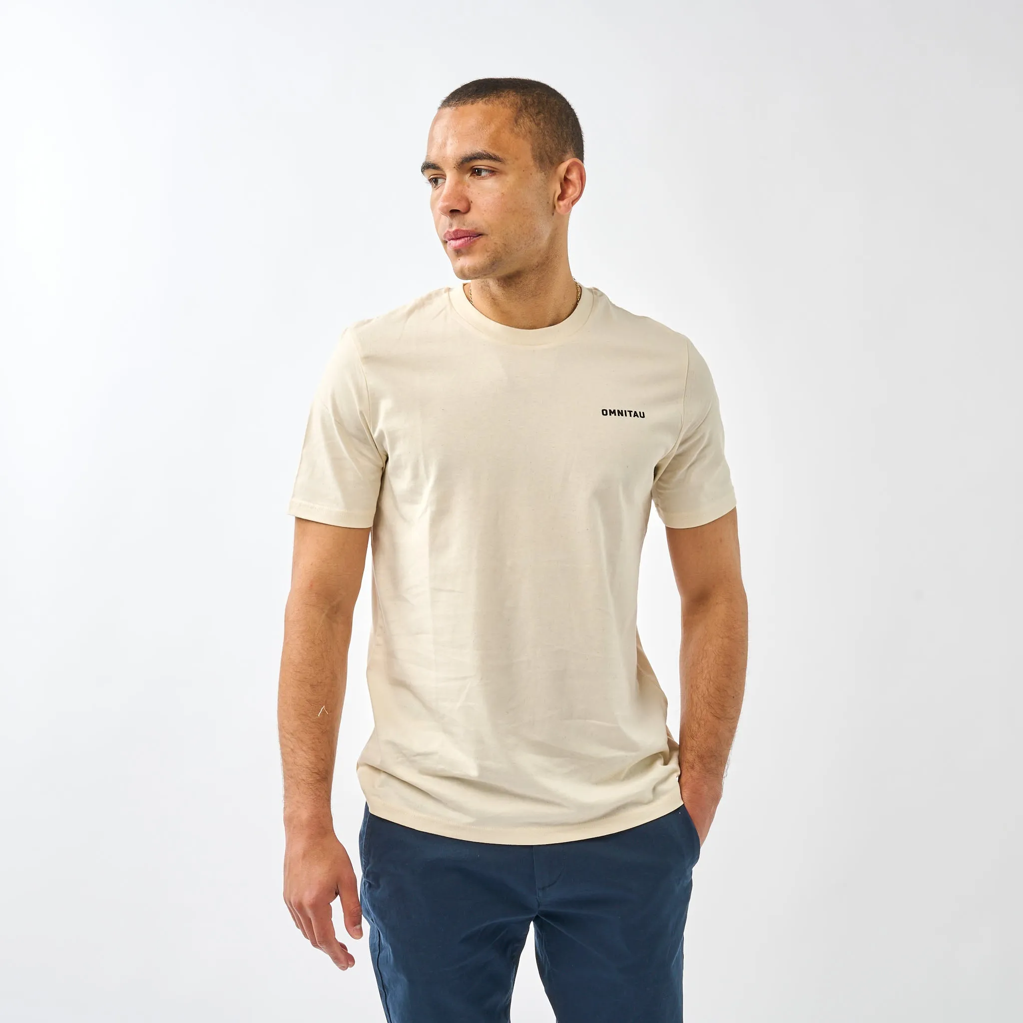 Omnitau Men's Muir Organic Cotton T-Shirt - Cream