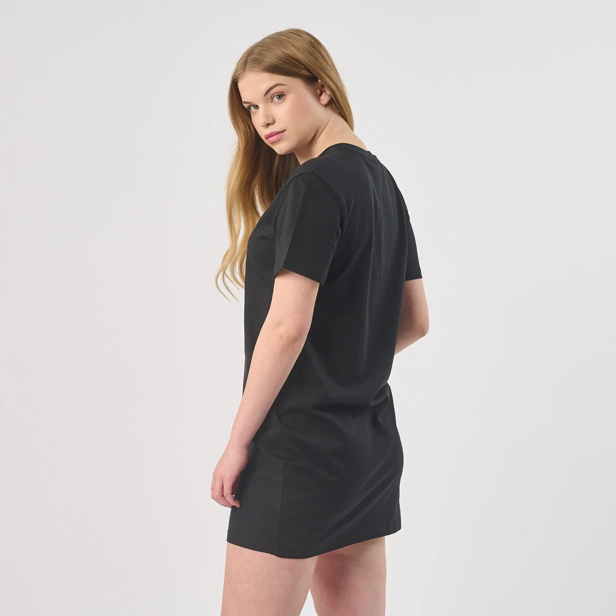 Omnitau Women's Organic Cotton T-Shirt Dress - Black