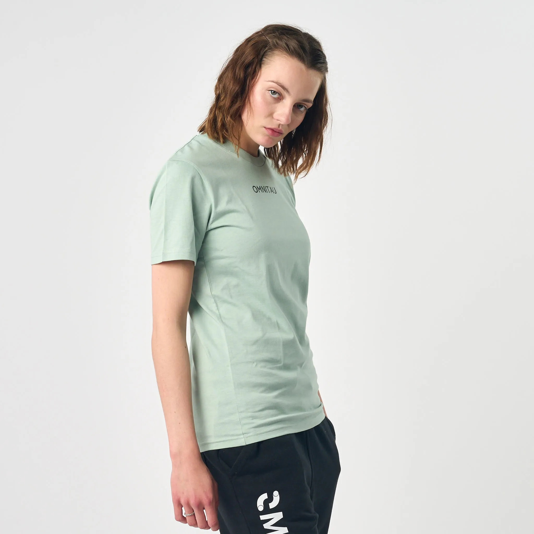 Omnitau Women's Pimlico Organic Cotton Crew Neck T-Shirt - Aloe Green