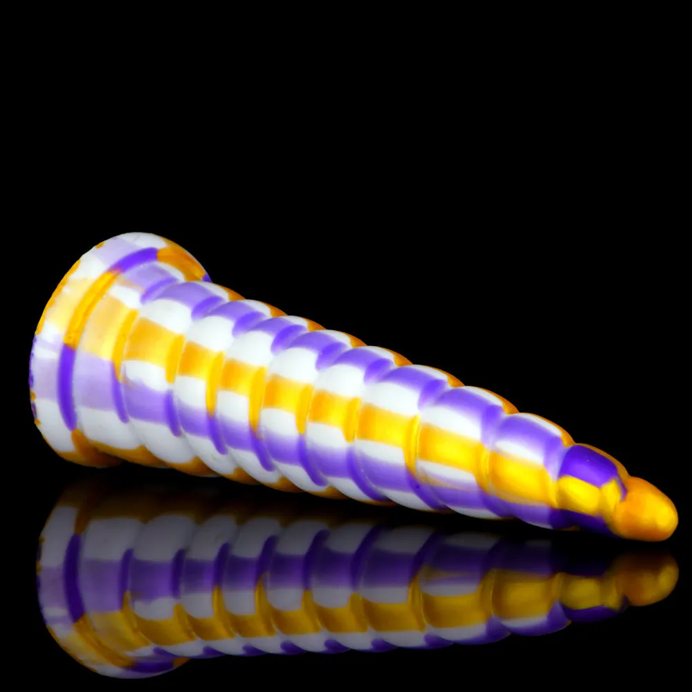 Pyramid Anal Dildo Butt Plug - Exotic Color-Mixing Silicone Vaginal Prostate Massager