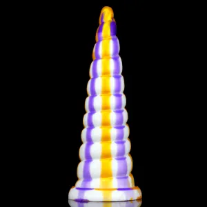 Pyramid Anal Dildo Butt Plug - Exotic Color-Mixing Silicone Vaginal Prostate Massager